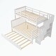preview thumbnail 20 of 46, Stairway Twin-Over-Full Bunk Bed with Twin size Trundle White