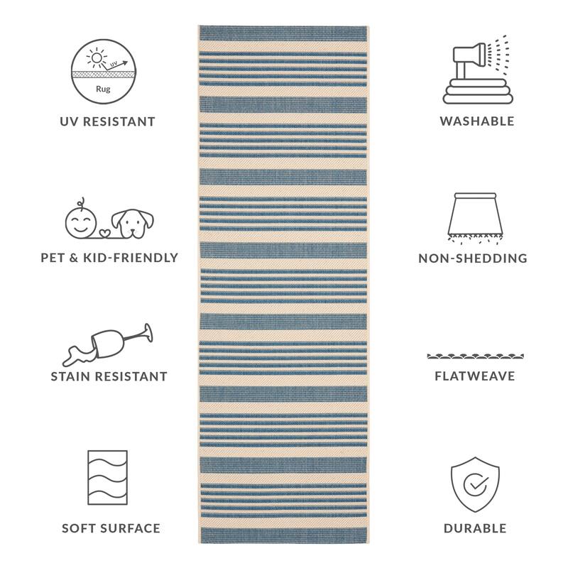 SAFAVIEH Courtyard Orsi Indoor/ Outdoor Waterproof Area Rug