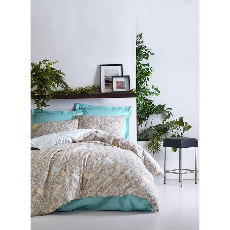 SUSSEXHOME Beige Creations Full Size Duvet Cover Set, Hypoallergenic - Queen