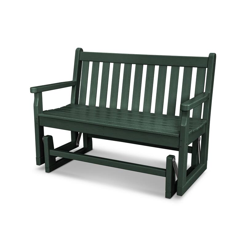 POLYWOOD Traditional 48-inch Outdoor Garden Glider Bench - Green