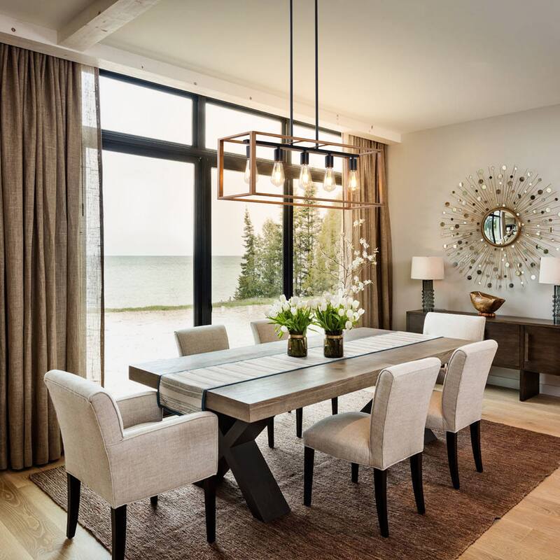 Kitchen Island Chandelier Dining Room Light Fixtures Over Table - 5-Light