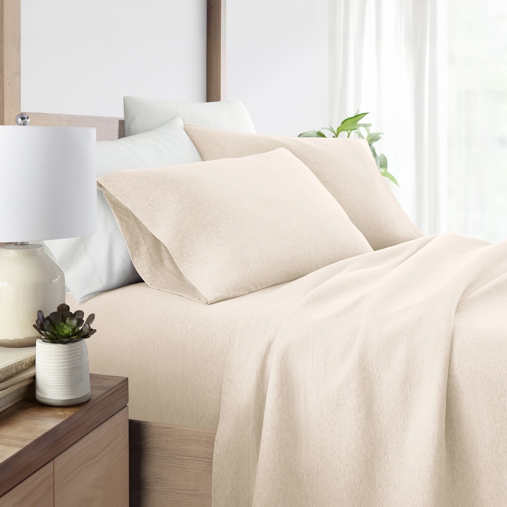 Ultra Soft 4 Piece Cotton Jersey Knit Sheet Set