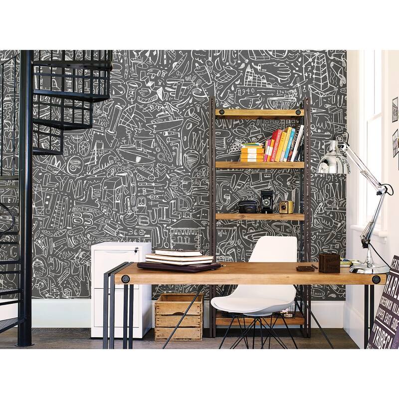 KT Merz BKLYN Navy Yard Grey Wall Mural