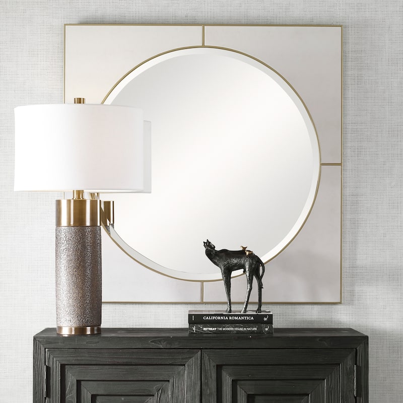 Uttermost Cyprus White Square Mirror - 40"W x 40"H x 1"D