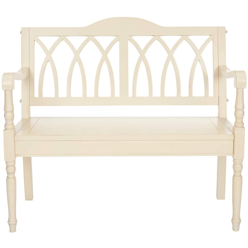 SAFAVIEH Ivah Distressed White Bench - 40" x 19.7" x 36" - 40Wx20Dx36H