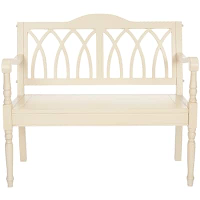 SAFAVIEH Ivah Distressed White Bench - 40" x 19.7" x 36" - 40Wx20Dx36H