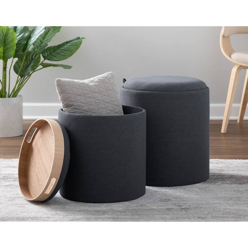 Carson Carrington Astrid Tray Top Nesting Ottoman Set