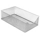 preview thumbnail 6 of 4, 2 Tier Organizer Baskets with Mesh Sliding Made of Steel (Silver)