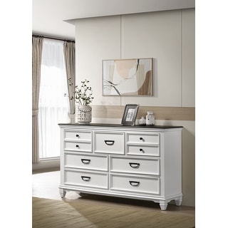 Roundhill Furniture Clelane Wood 7-Drawer Dresser