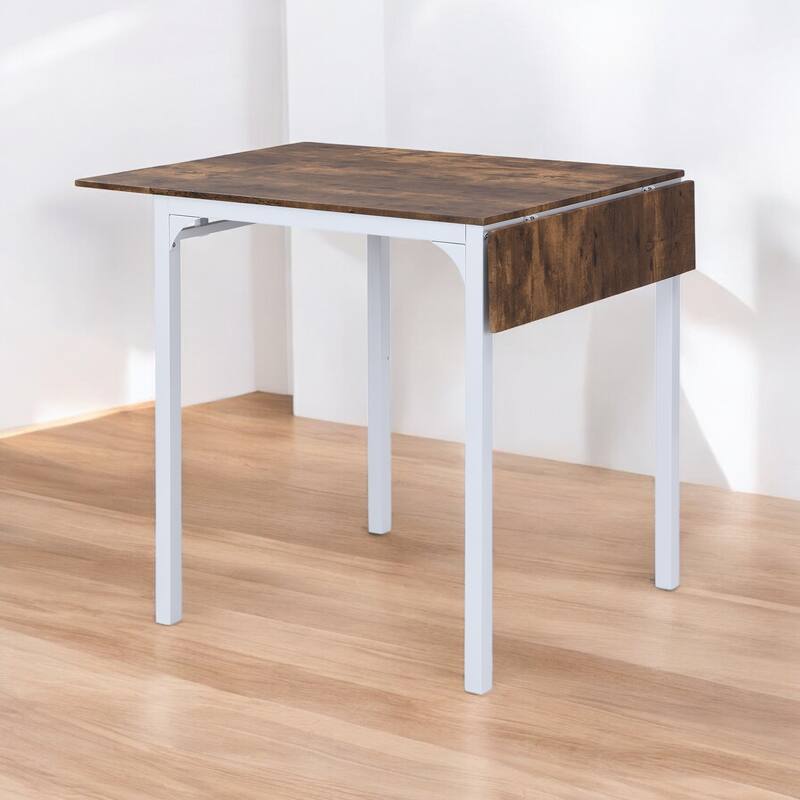 5-Piece Counter Height Drop Leaf Dining Table Set with 4 Chairs, Space-Saving Kitchen Table for Small Spaces and Dining Room