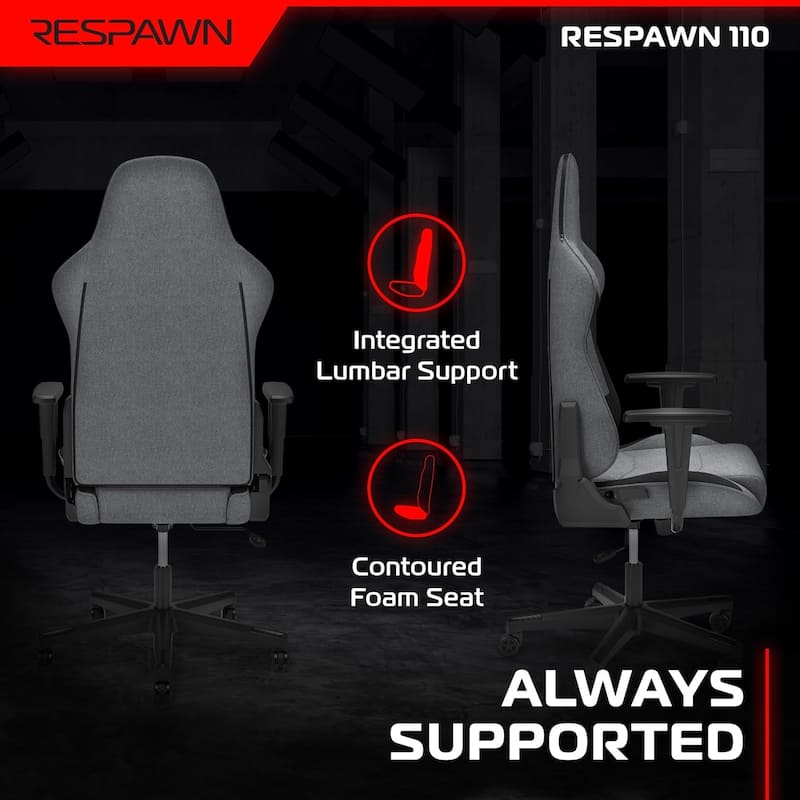 RESPAWN 110 Ergonomic Gaming Chair - Racing Style High Back PC Computer Desk Office Chair