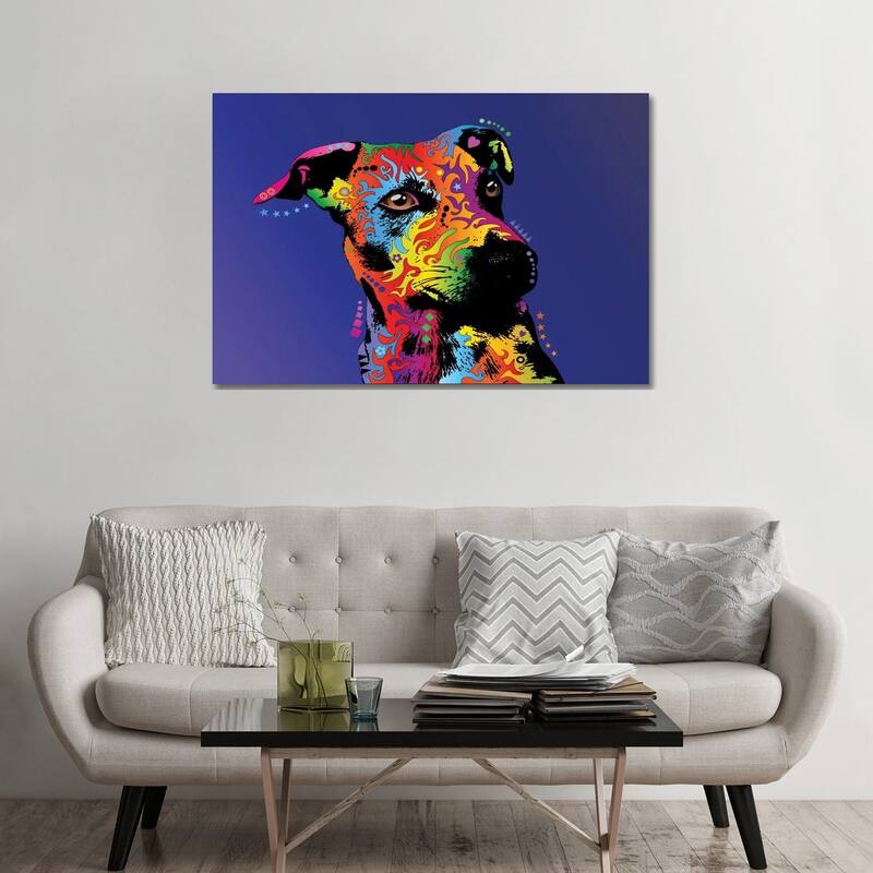 iCanvas "Rainbow Jack Russell Terrier" by Michael Tompsett Canvas Print - 32x48x1.5