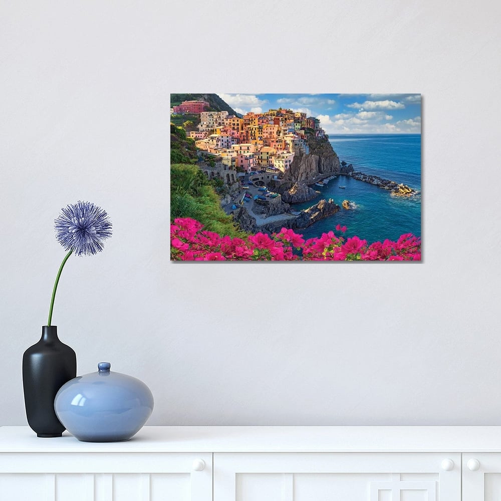 iCanvas "Bougainvillea in Manarola Cinque Terre Italy" by Susanne Kremer Canvas Print