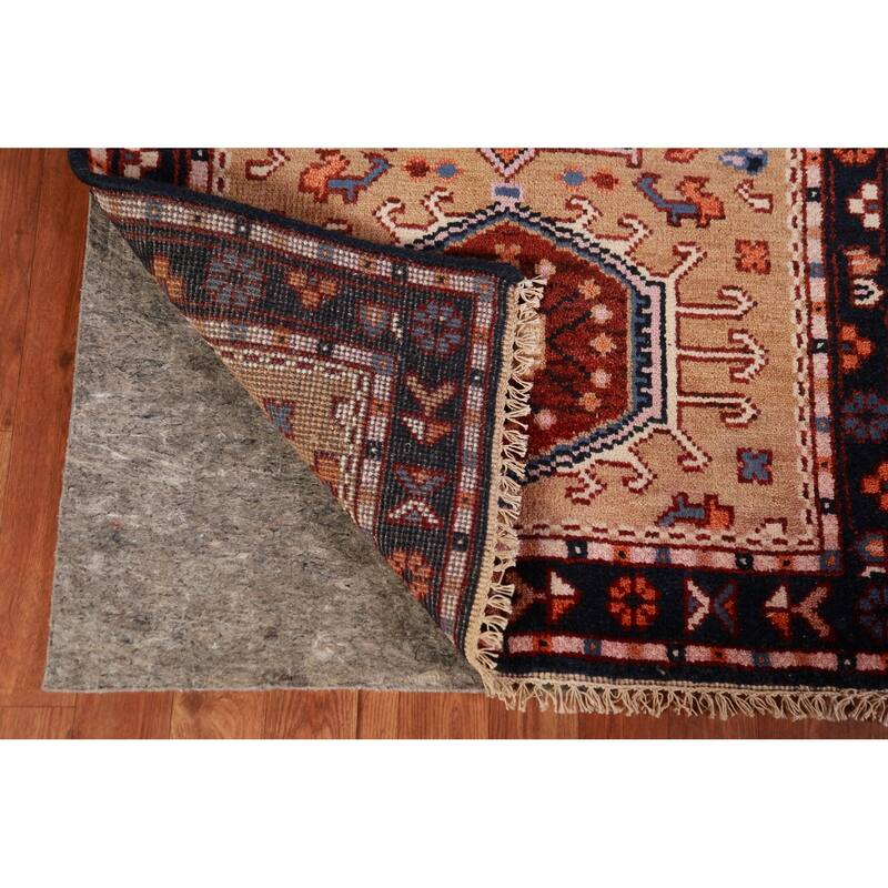 Geometric Khotan Indian Foyer Rug Handmade Wool Carpet - 2'10"x 5'0"