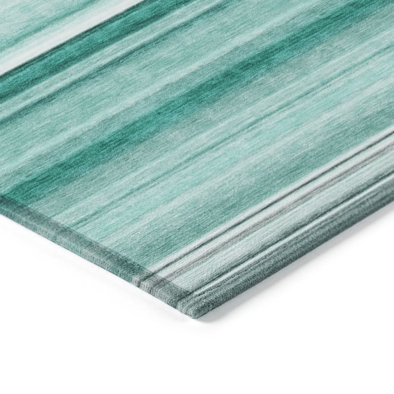 Machine Washable Indoor/ Outdoor Chantille Multi Stripe Rug