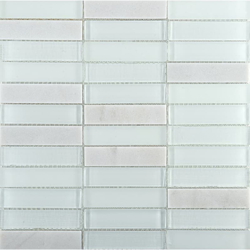 Emser Tile Illumina - Straight Joint Mosaic Wall Tile - Polished Glass