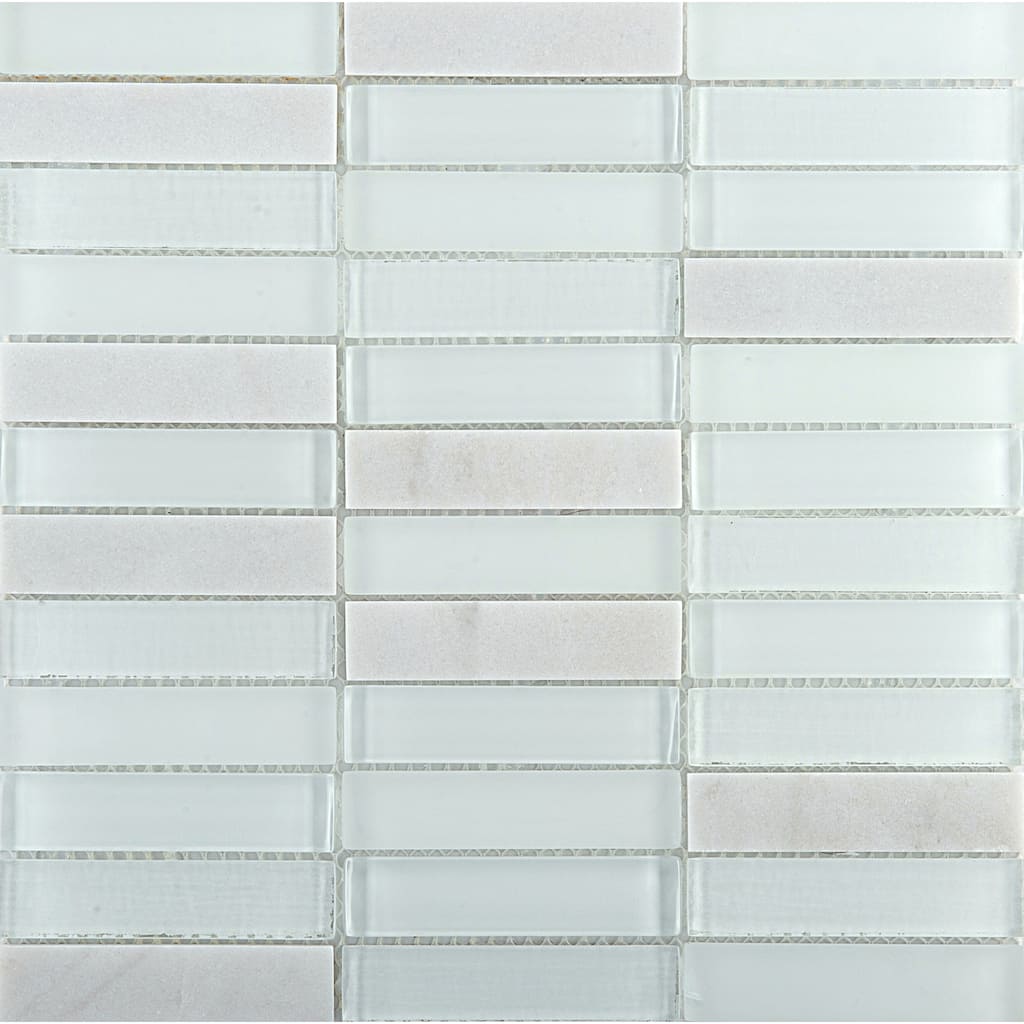 Emser Tile Illumina - Straight Joint Mosaic Wall Tile - Polished Glass