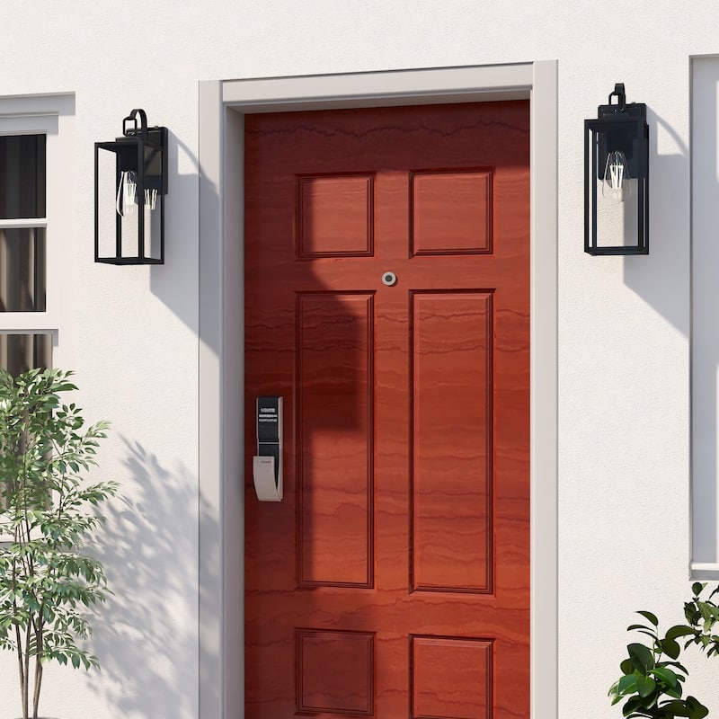 2 Pack Exterior Waterproof Wall Sconce Light Dusk to Dawn - 5.9"x7.8"x17.7"