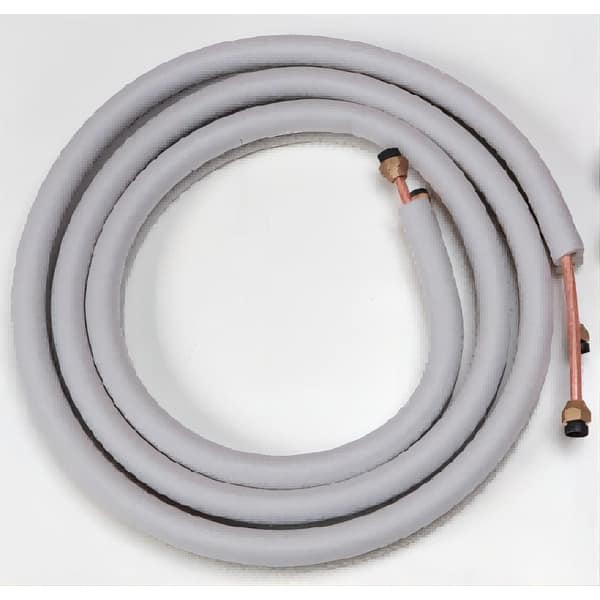 BLACK+DECKER 16.4 Ft. Refrigerant Line Set with Copper Flared Fittings ...