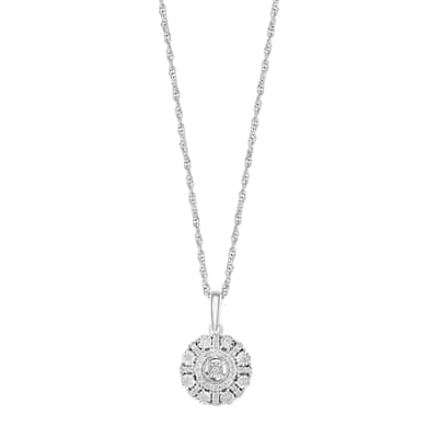 EFFY 925 Silver Diamond Pendant Necklace