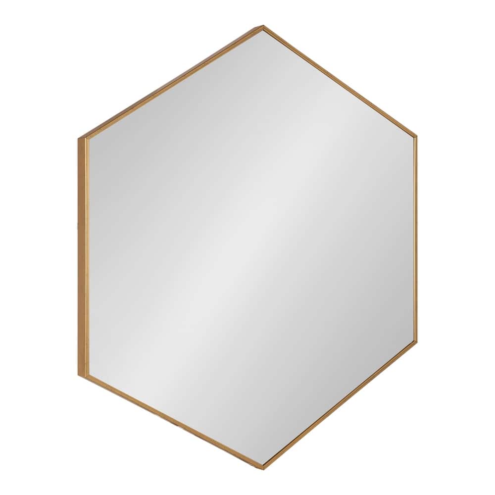 Kate and Laurel Rhodes 6-Sided Hexagon Wall Mirror - 30.75x34.75