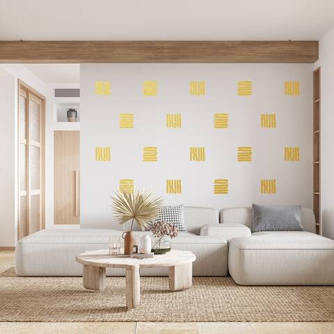 Square Brushstrokes Decal Set