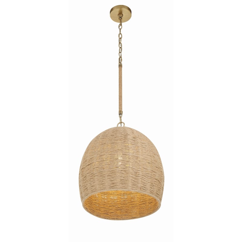 Jace 1 Light Soft Gold Pendant - 15"W x 17"H