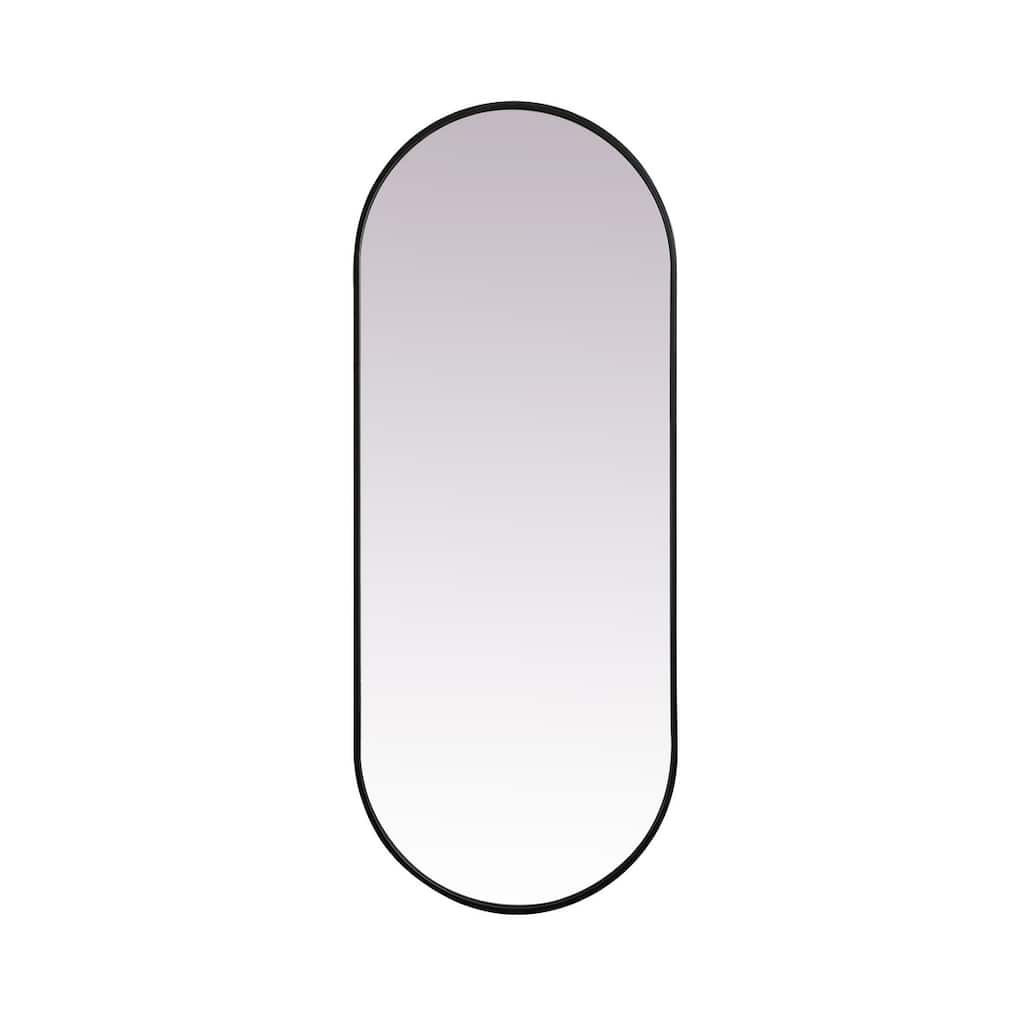 Indigo Home Metal Frame Oval Mirror 24x60 Inch