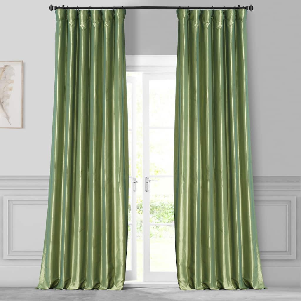 Exclusive Fabrics Fern Faux Silk Taffeta Curtain (1 Panel)
