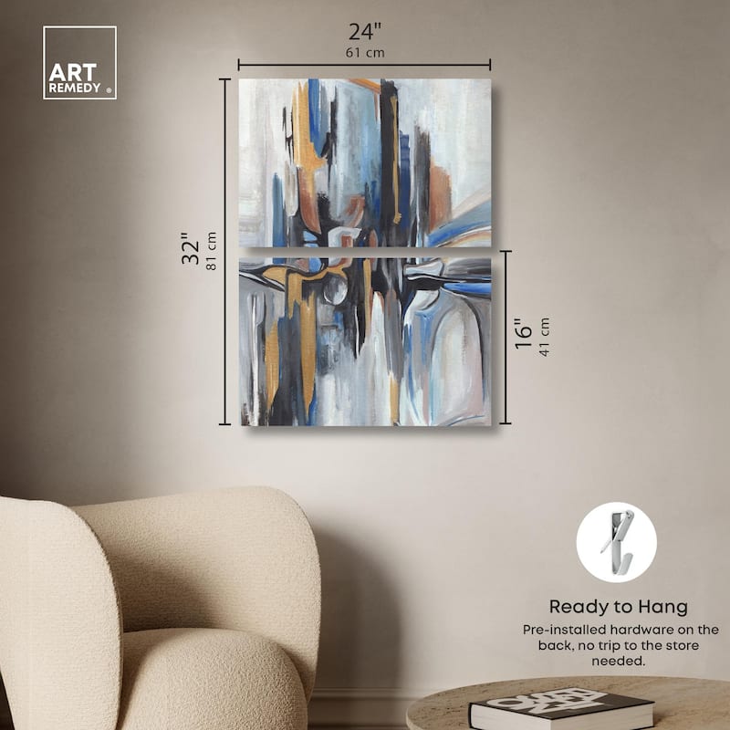 Meditation Mood Canvas Set of 2 by Art Remedy, Gallery Wrapped