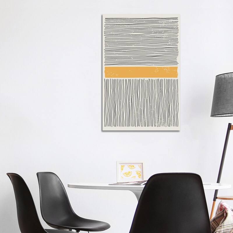 iCanvas "Black And Yellow II" by Jay Stanley Canvas Print - 40x26x1.5