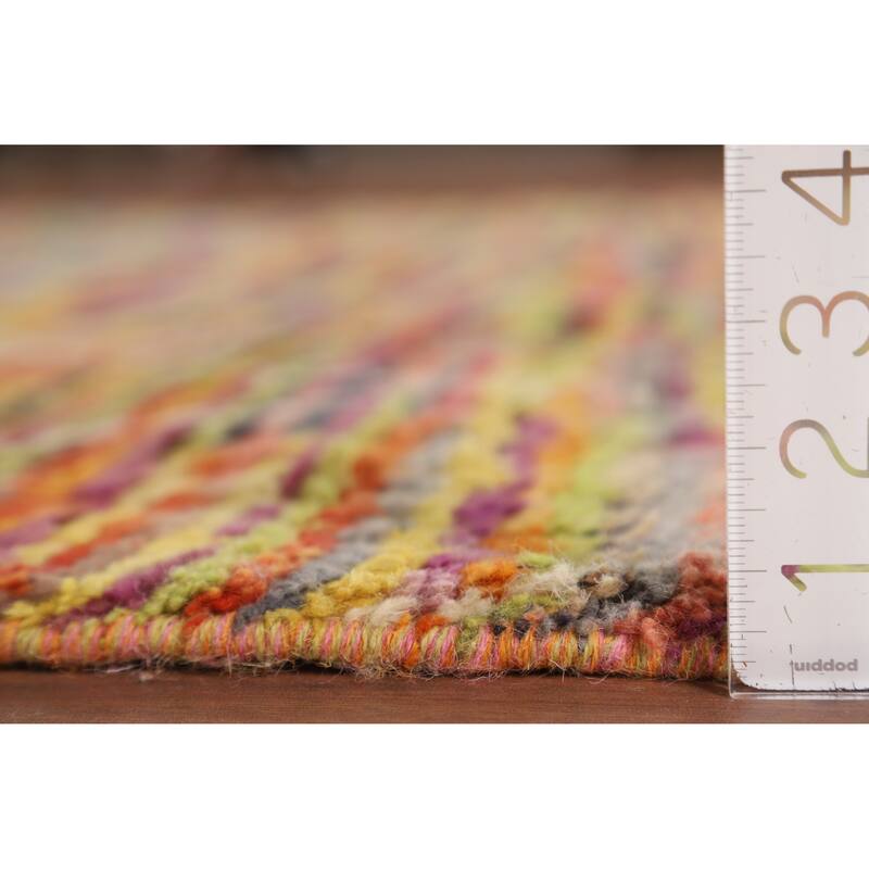 All-Over Trellis Moroccan Oriental Area Rug Hand-Knotted Wool Carpet - 6'2" x 9'2"