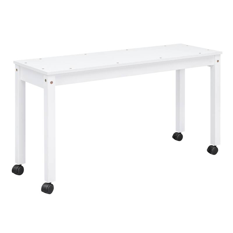 Full Size Loft Bed with Retractable Desk and Storage Drawers, White