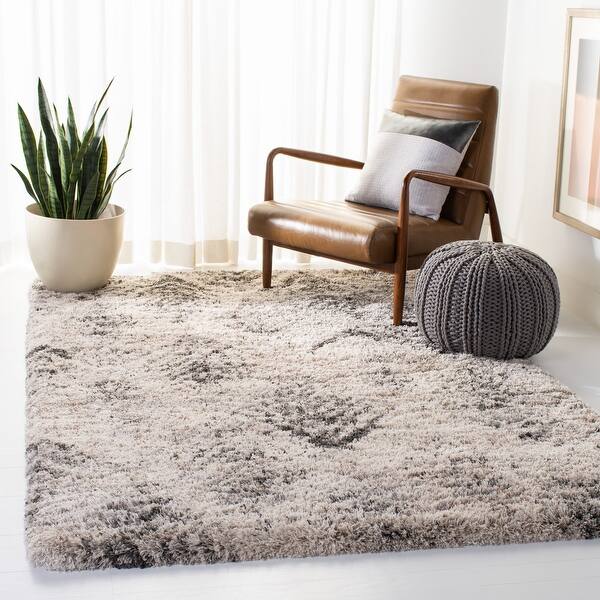 Shop Safavieh Iceland Shag Kicki Flokati Rug On Sale Overstock 30810106 9 X 12 Cream Grey