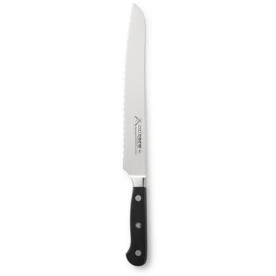 CatCora Forged Serrated Bread Knife, Professional 9-Inch German Steel Blade, Triple-Rivet Handle, NSF-Certified Kitchen Knife