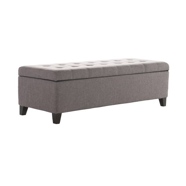 Mission Tufted Fabric Storage Ottoman Bench by Christopher Knight Home - 50.50"L x 18.75"W x 16.00"H