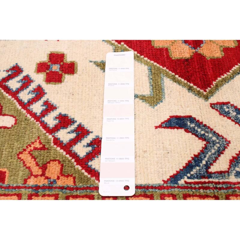 ECARPETGALLERY Hand-knotted Finest Ghazni Cream Wool Rug - 6'6 x 10'0