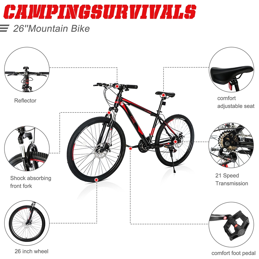 Red 26 new arrivals inch mountain bike
