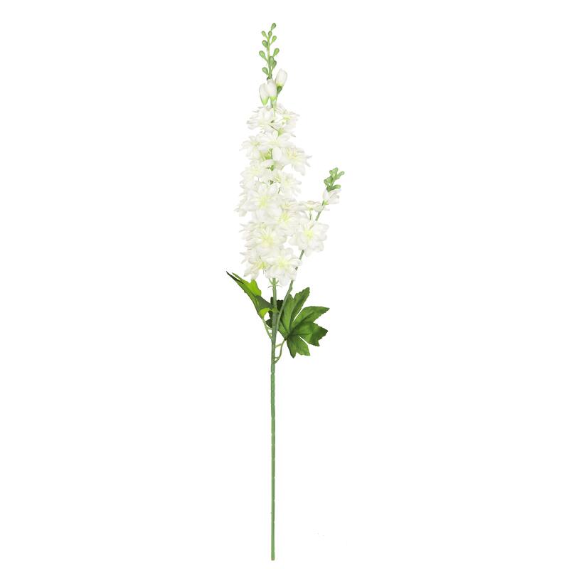 Set of 6 Cream White Artificial Delphinium Flower Stem Spray 34in - 34" L x 4" W x 4' DP