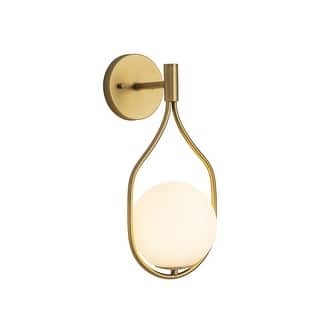 C Cattleya 1-Light Wall Sconce with White Opal Glass