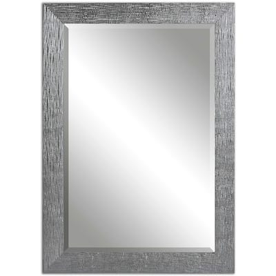 Uttermost Tarek 42" X 30" Textured Silver Contemporary Elegant Wall