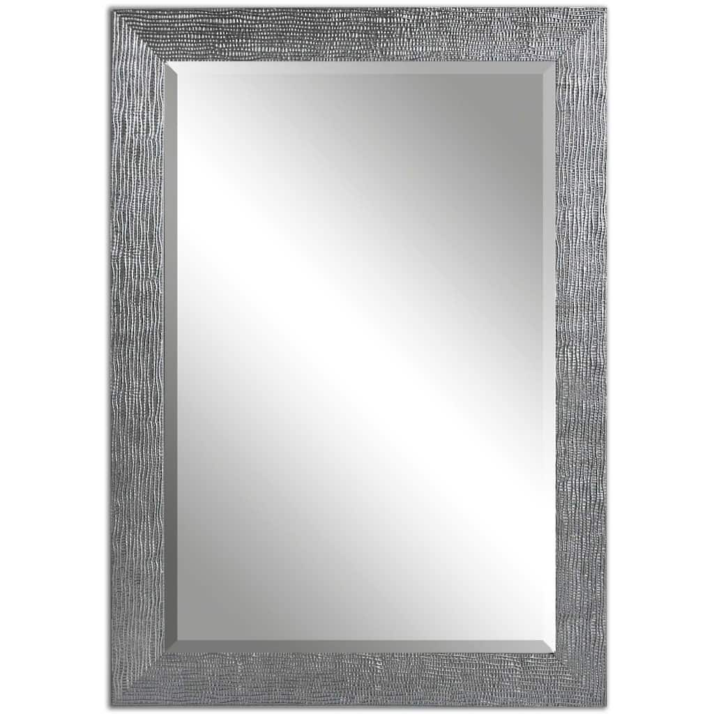 Uttermost Tarek 42" X 30" Textured Silver Contemporary Elegant Wall