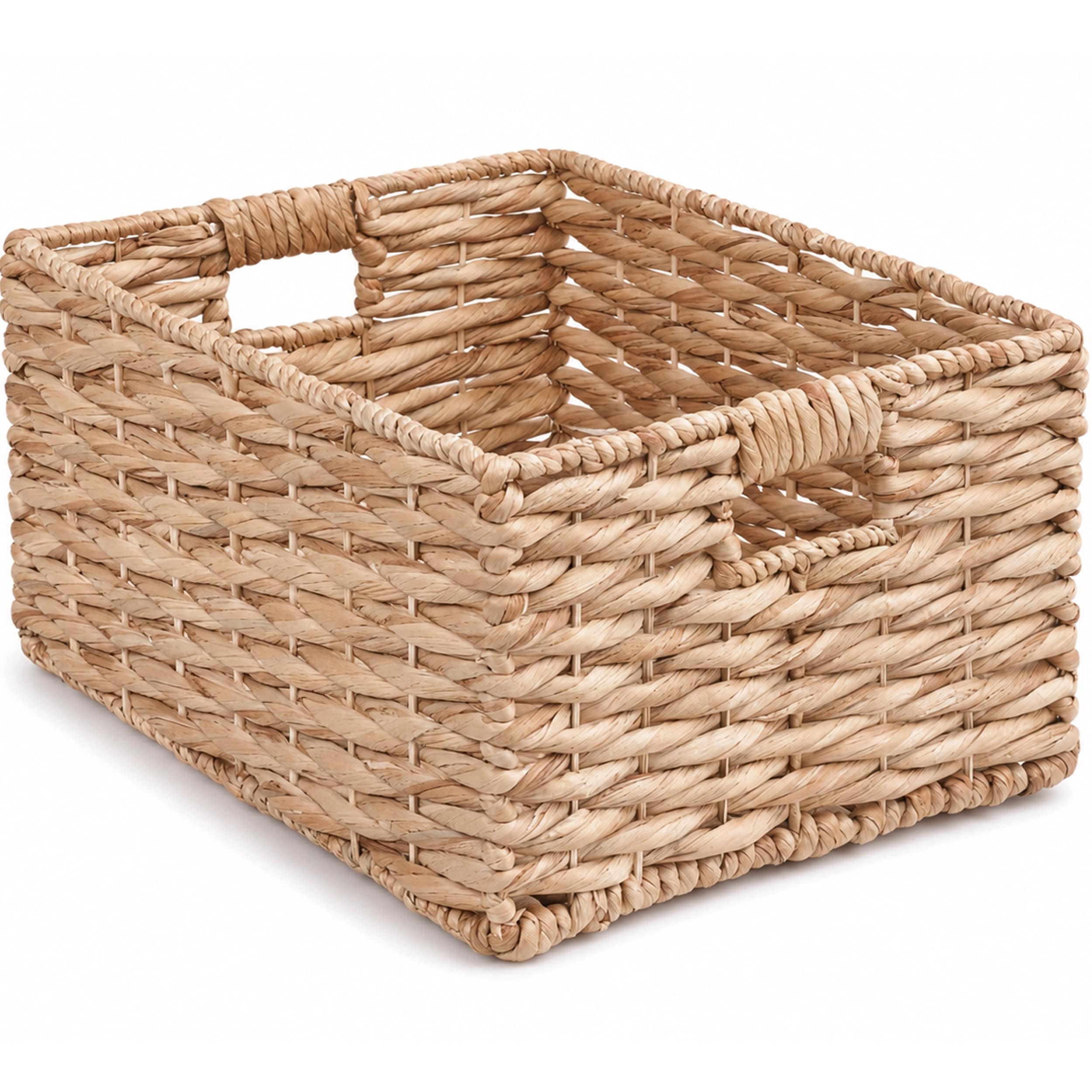 SOLHOME Water Hyacinth Shelf Organizer Storage Basket