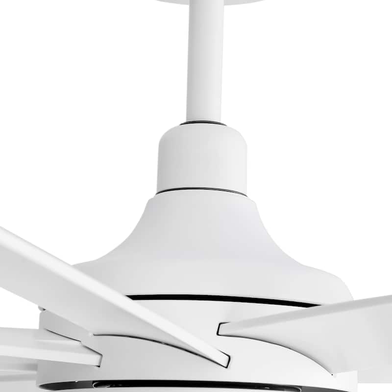 65" Gold LED Ceiling Fan with Light Remote-8 Blade - 65 Inch