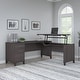 preview thumbnail 50 of 67, Bush Somerset 72W 3 Position Sit to Stand L Shaped Desk in Ash Gray Storm Gray