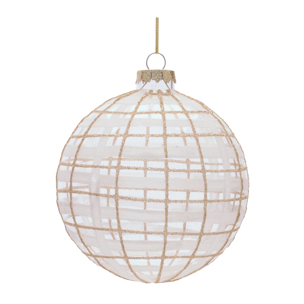 Glass Ball Ornament Set of 6 - 4"