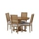 preview thumbnail 58 of 62, Remuda Wood and Cane Upholstered 5 Piece Circular Dining Set by Christopher Knight Home
