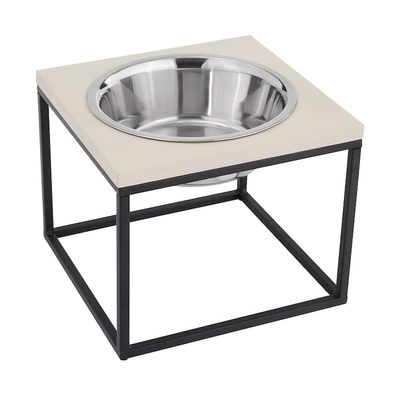 Dan Wood and Stainless steel Pet Bowl