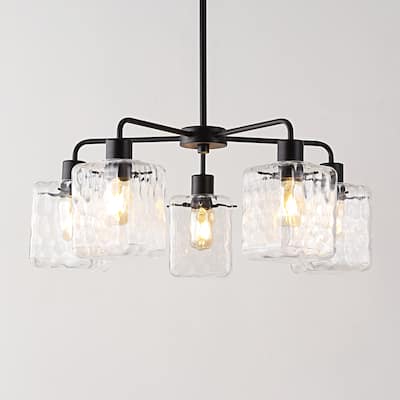 SAFAVIEH Chandelier Collection Jameson 49" Vintage Chandelier (5-bulb) - 24" W x 24" D x 49" H