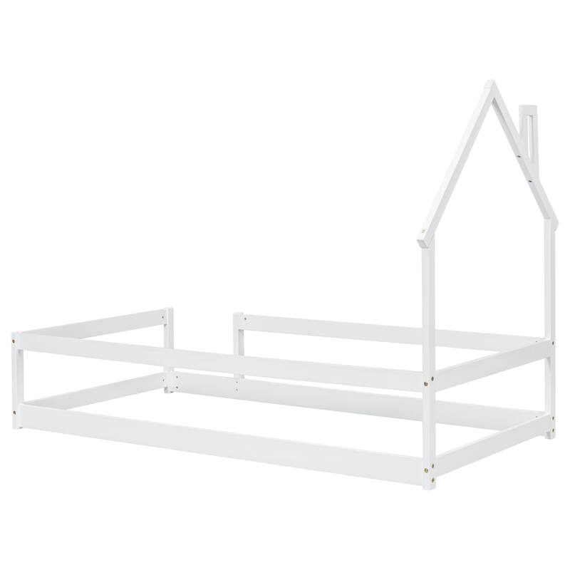 Twin Size Wood bed with Fences